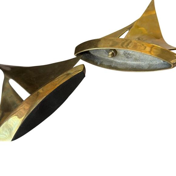 Vintage Brass Sailboats MCM Mid-Century Modern‎ - Picture 3 of 3